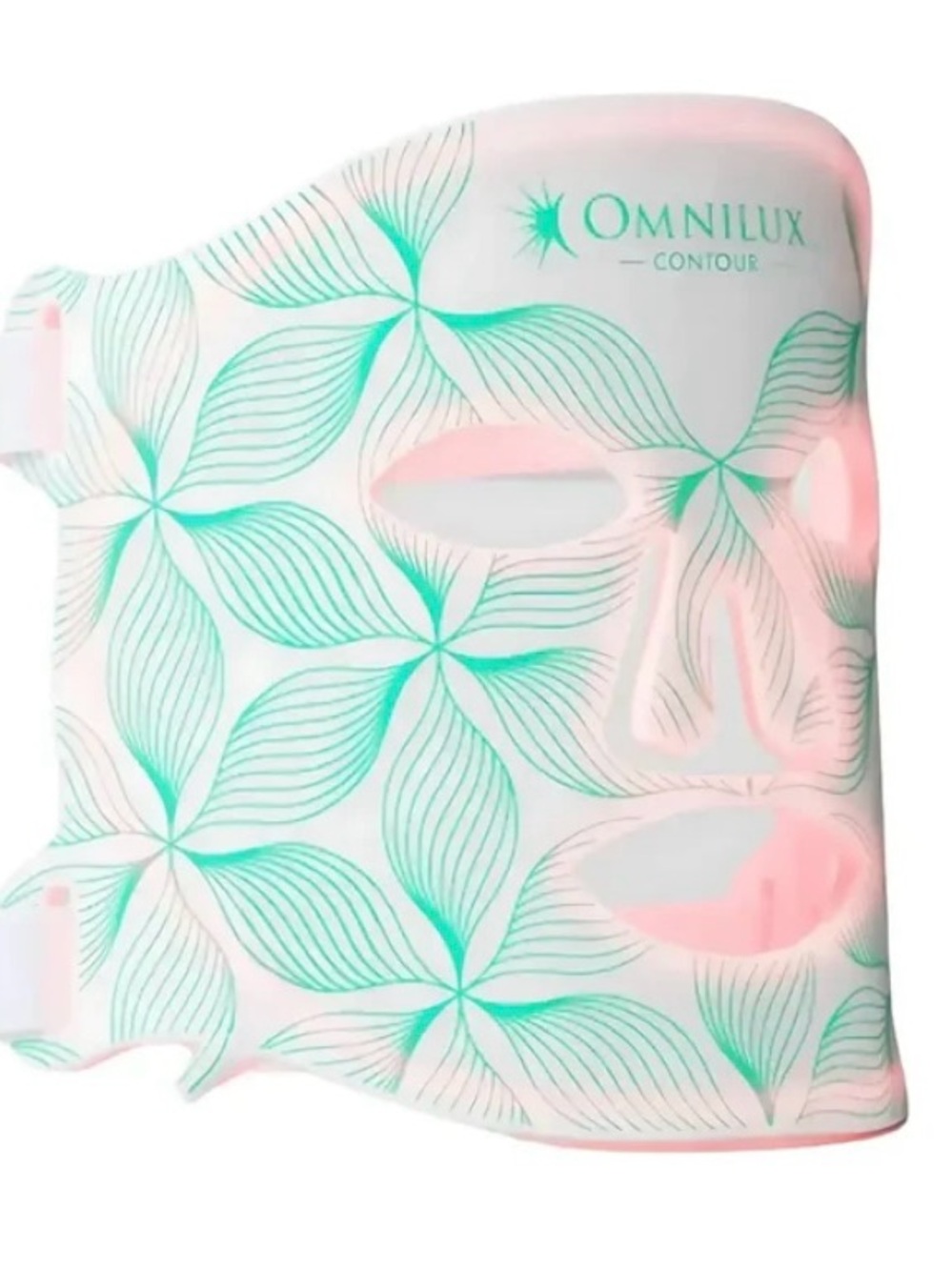 Omnilux Contour LED Face Mask – White with Mint Leaf Pattern - NEW